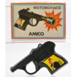 Amico Greek Unlicensed James bond 007 Pistol with Silencer (in box). Generally excellent in