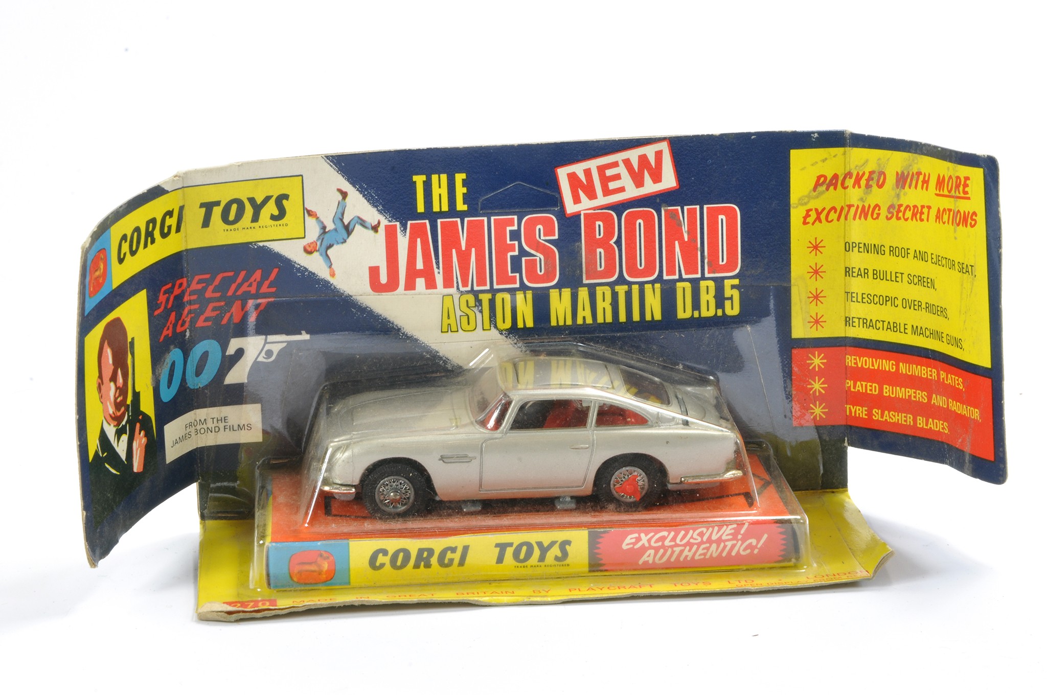 Corgi No. 270 James Bond 007 Aston Martin DB5. Generally excellent with very little sign of wear,