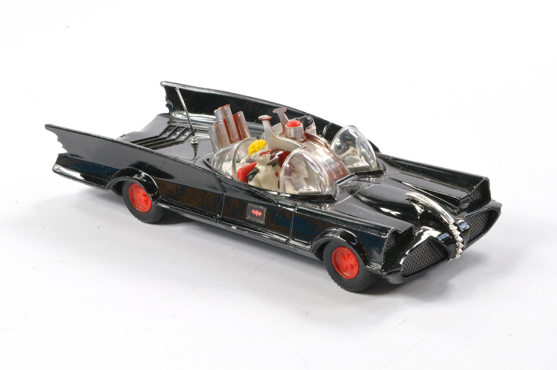 Vintage Polistil No. 34 comprising the Batmobile with Batman and Robin. Diecast model is black - Image 5 of 7