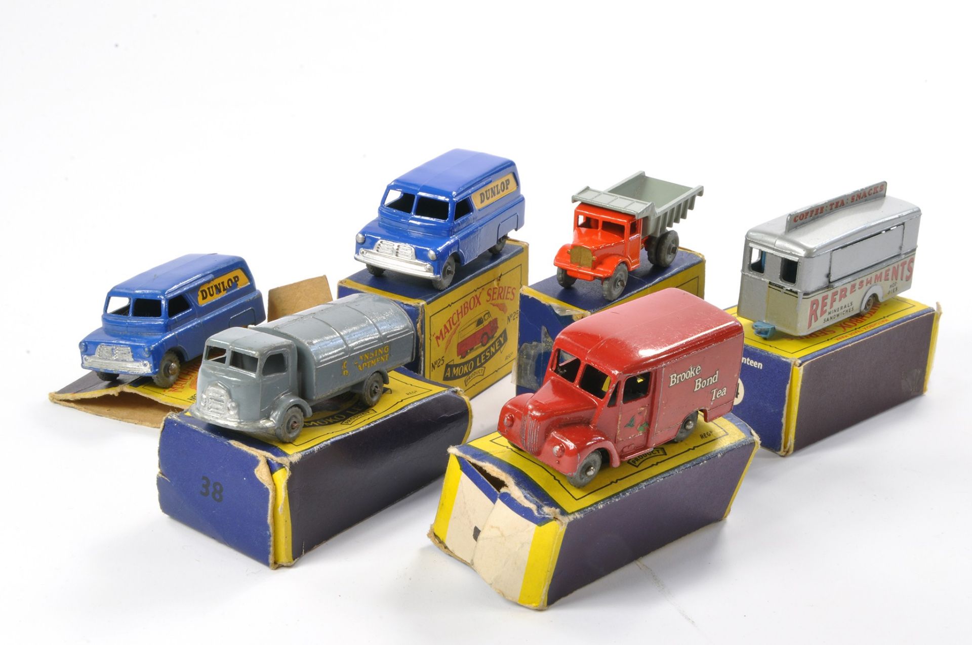 Matchbox Regular Wheels comprising a group of 6 including No.'s 25 x 2, 74, 47, 38 and 6.