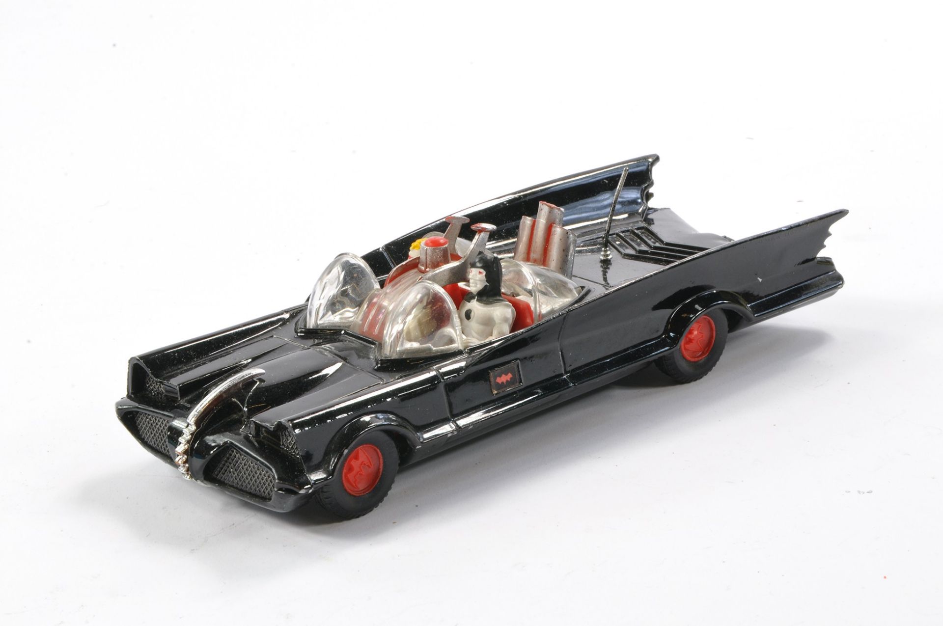 Vintage Polistil No. 34 comprising the Batmobile with Batman and Robin. Diecast model is black - Image 4 of 7