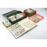 Stamps interest comprising partially filled album of Great Britain plus boxes of first day covers