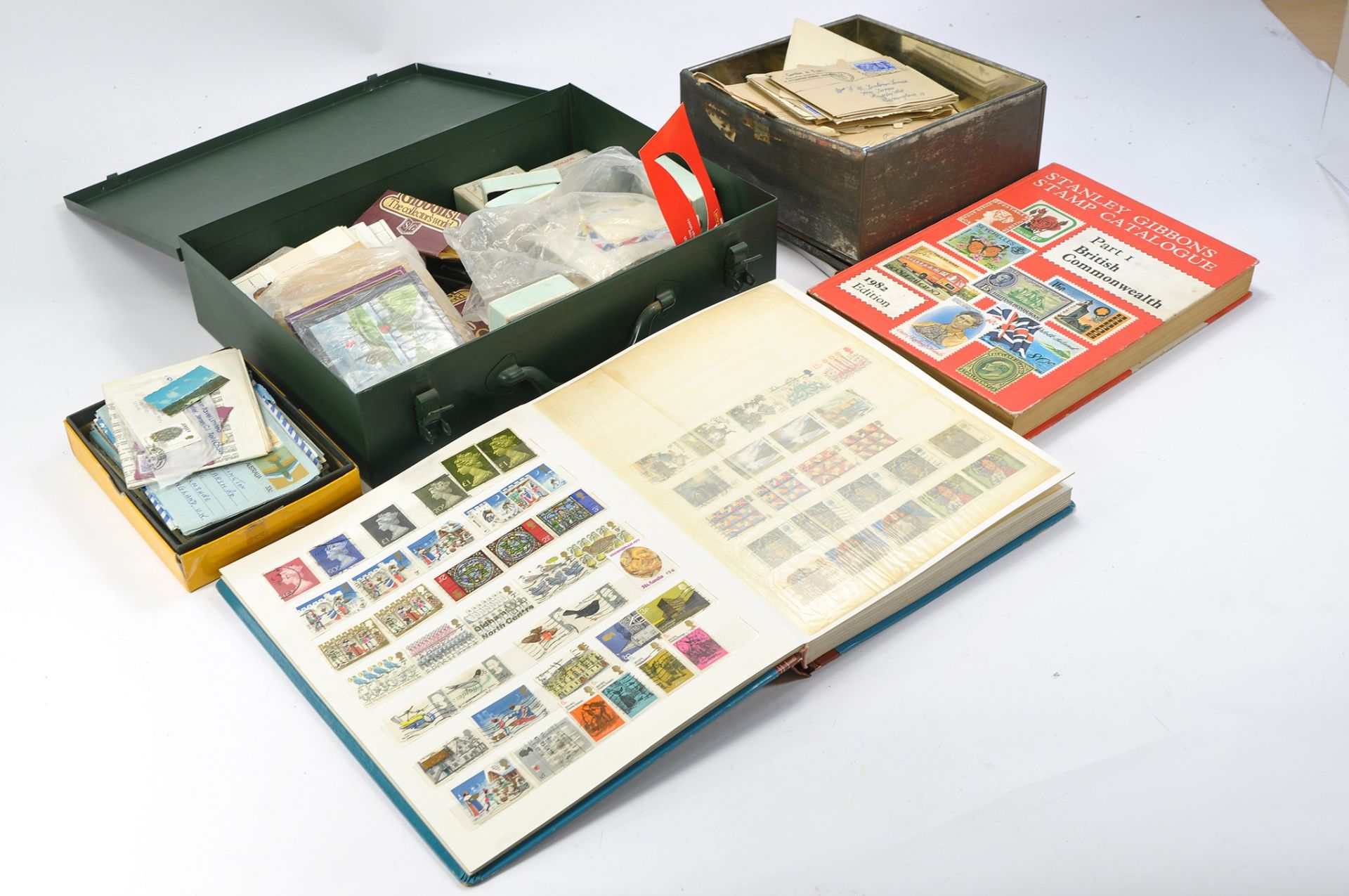 Stamps interest comprising partially filled album of Great Britain plus boxes of first day covers