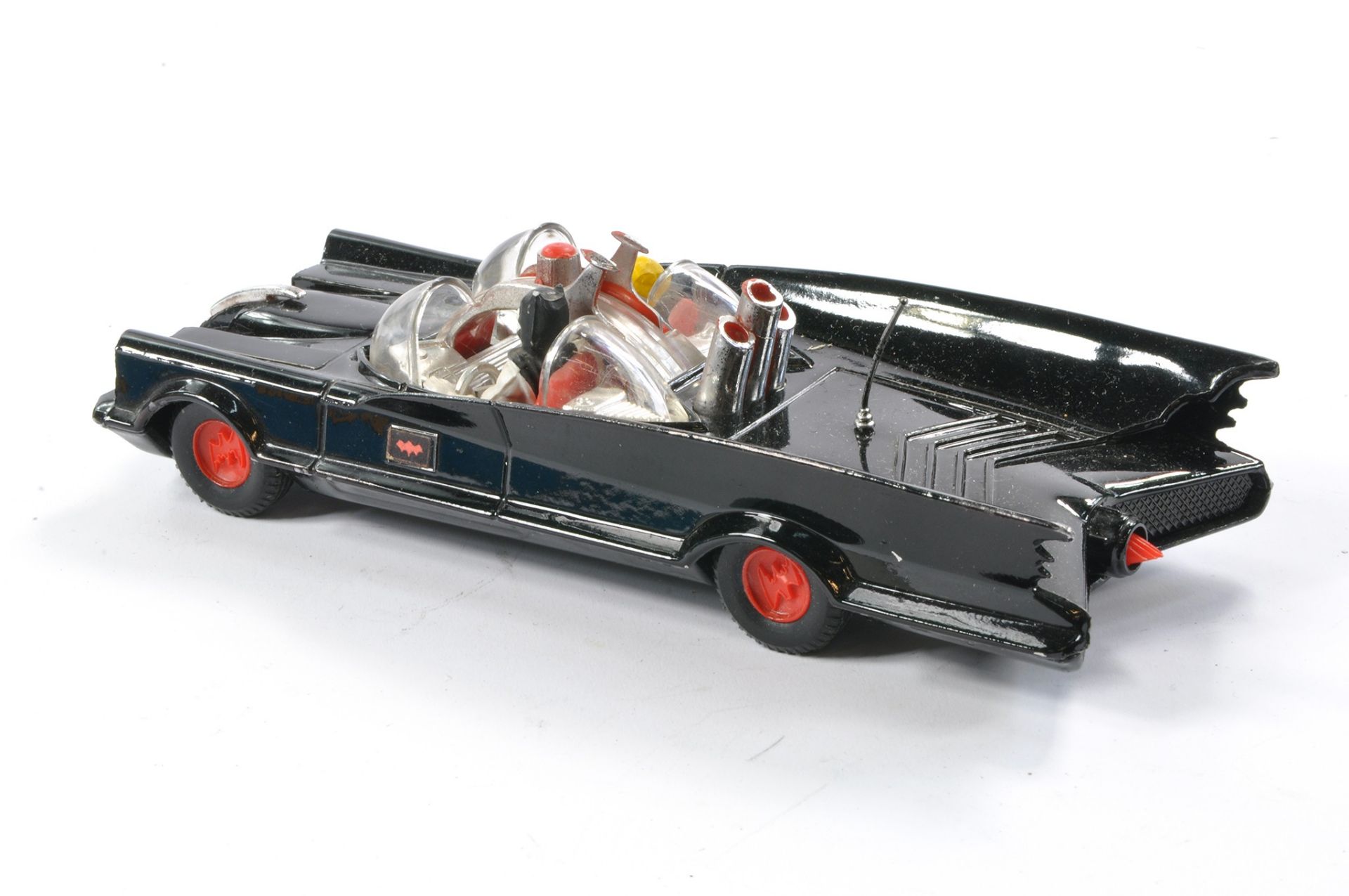 Vintage Polistil No. 34 comprising the Batmobile with Batman and Robin. Diecast model is black - Image 7 of 7