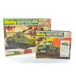 Dinky Kit duo comprising No. 1032 Army Land Rover plus No. 1034 Mobile Gun.