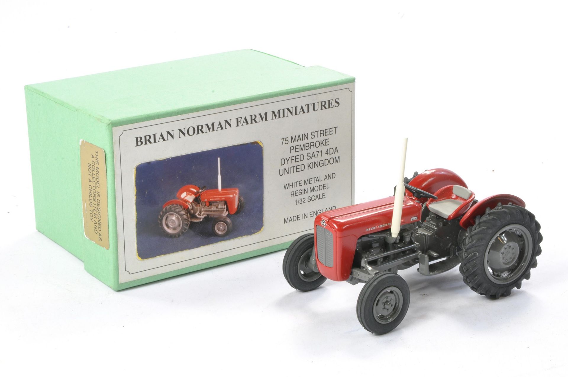 Brian Norman 1/32 Hand Built farm issue comprising no. FM08 Massey Ferguson 35 3 cylinder Tractor.