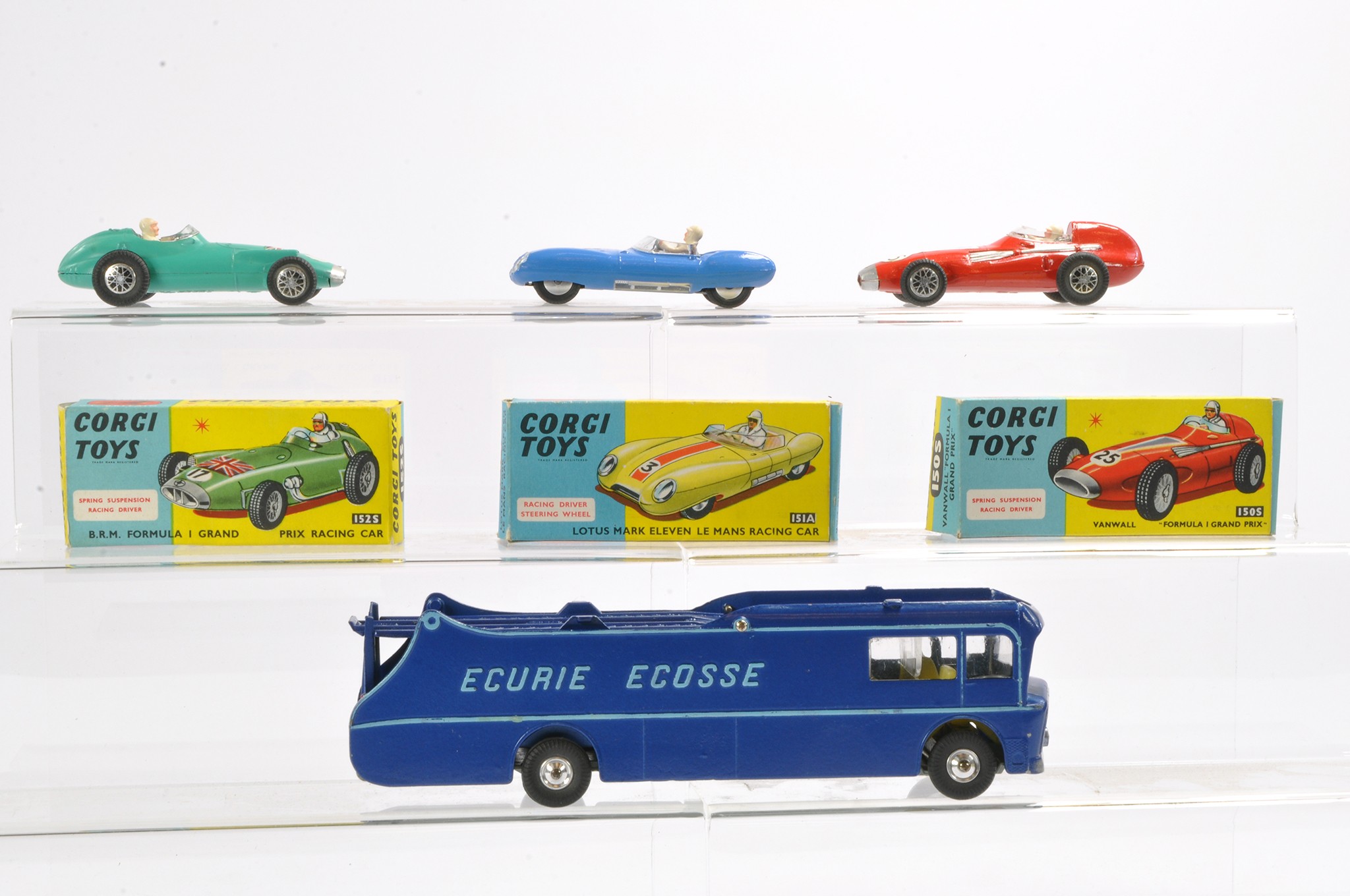 Corgi No. GS16 Gift Set Ecurie Ecosse comprising 1) Ecurie Ecosse Car Transporter. Dark blue with - Image 4 of 4