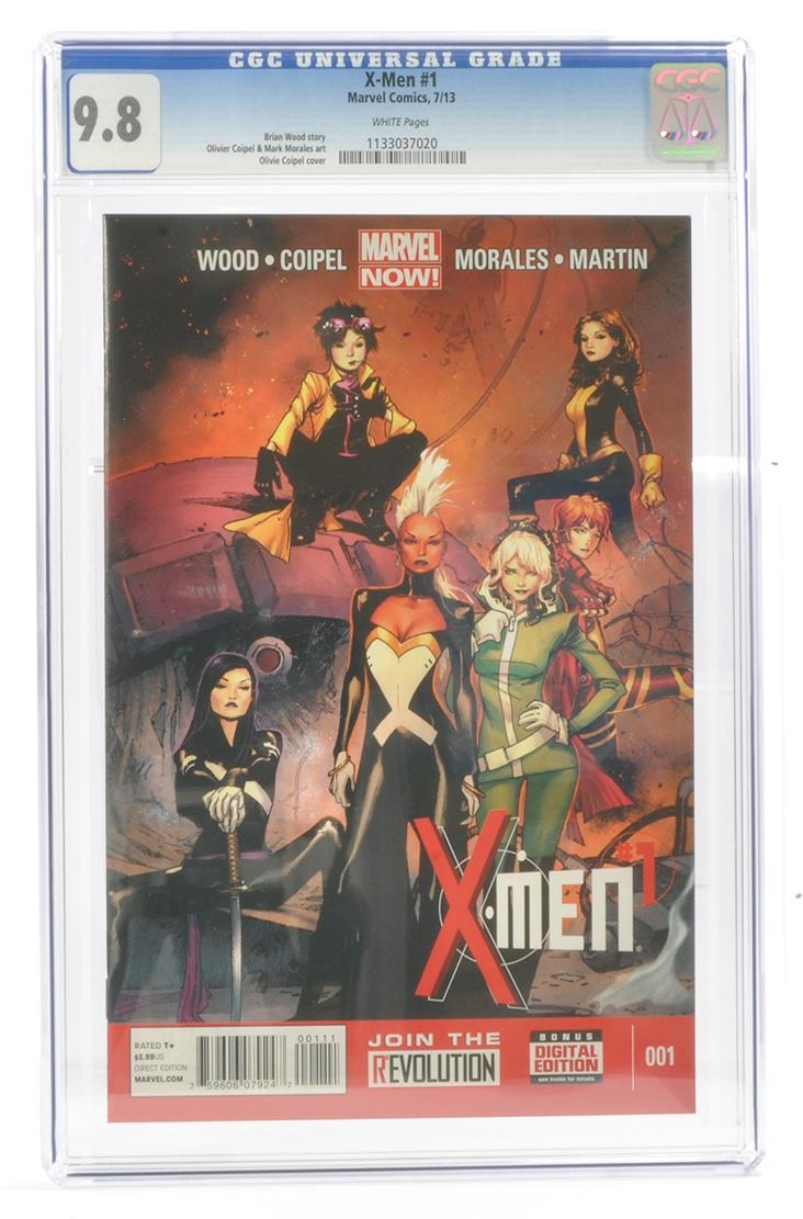 Graded Comic Book Interest Comprising X-Men #1 - Marvel Comics 7/13 - Bian Wood Story - Olivier