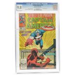 Graded Comic Book Interest Comprising Captain America #375 - Marvel Comics 8/90 - Mark Gruenwald