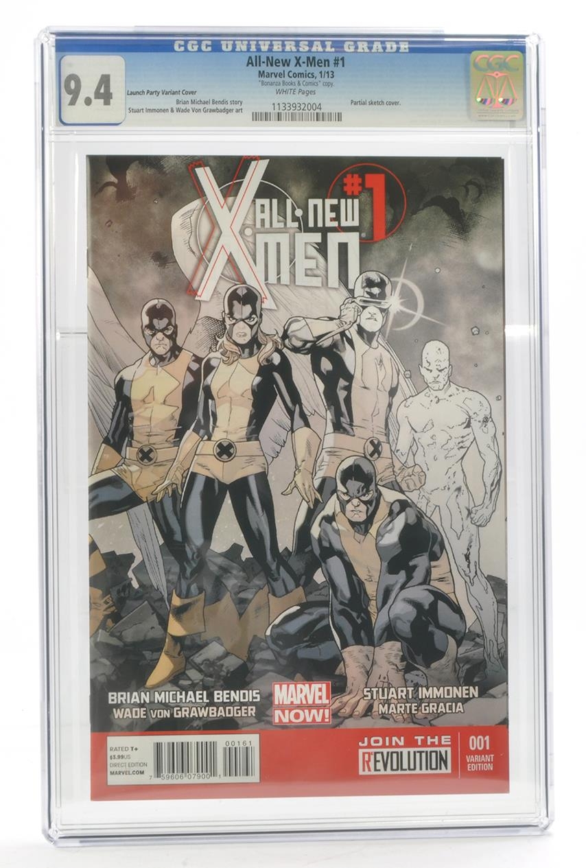 Graded Comic Book Interest Comprising All-New X-Men #1 - Marvel Comics 1/13 -"Bonanza Books &