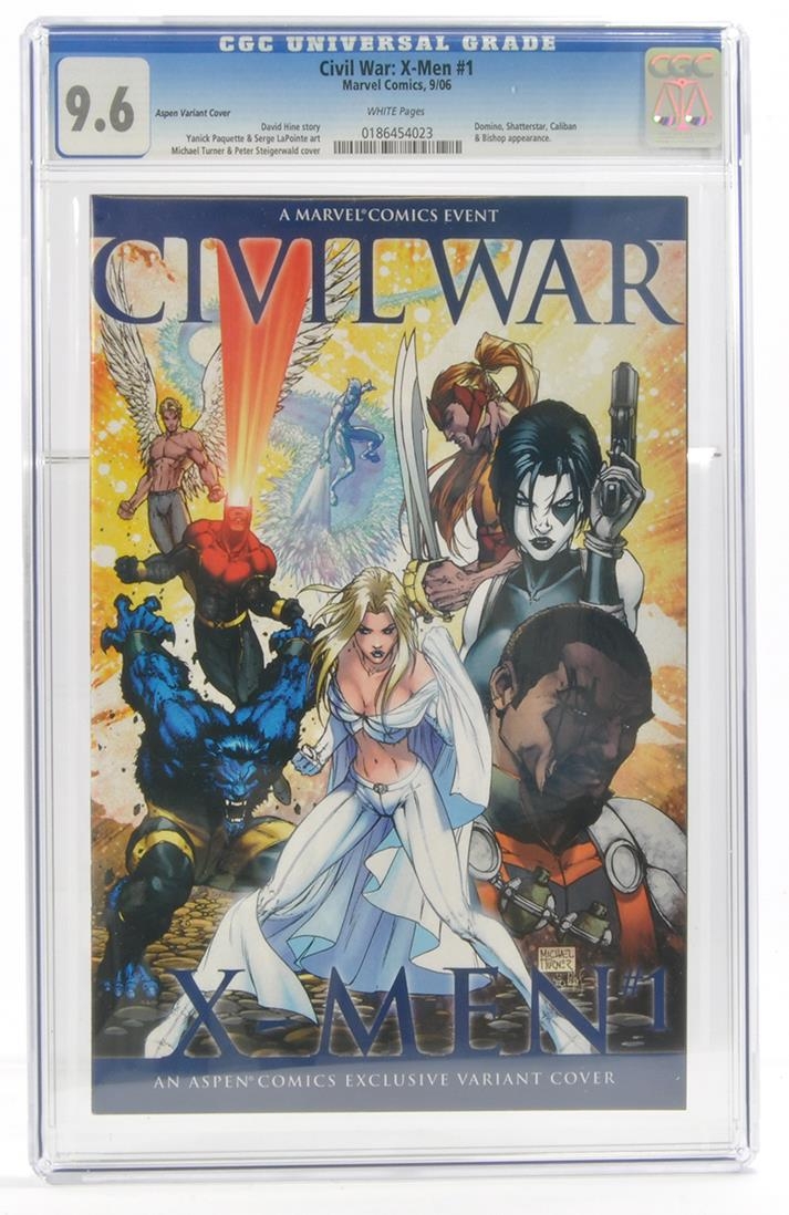 Graded Comic Book Interest Comprising Civil War: X-Men #1 - Marvel comics 9/06 - Aspen Variant
