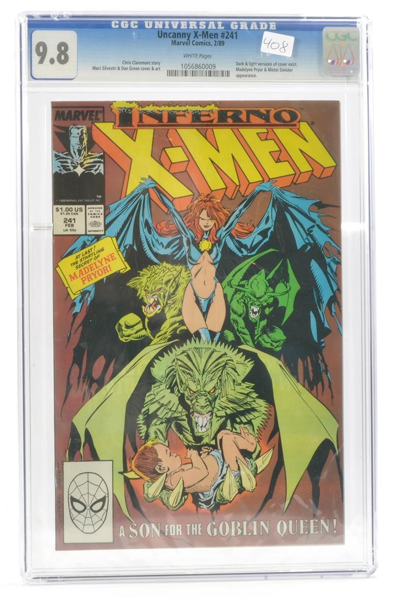 Graded Comic Book Interest Comprising Uncanny XMen 241 Marvel