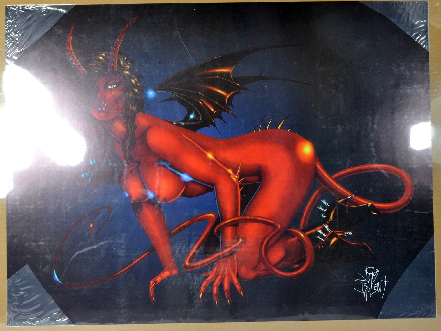 A Signed (large) Artwork Print depicting Purgatori.