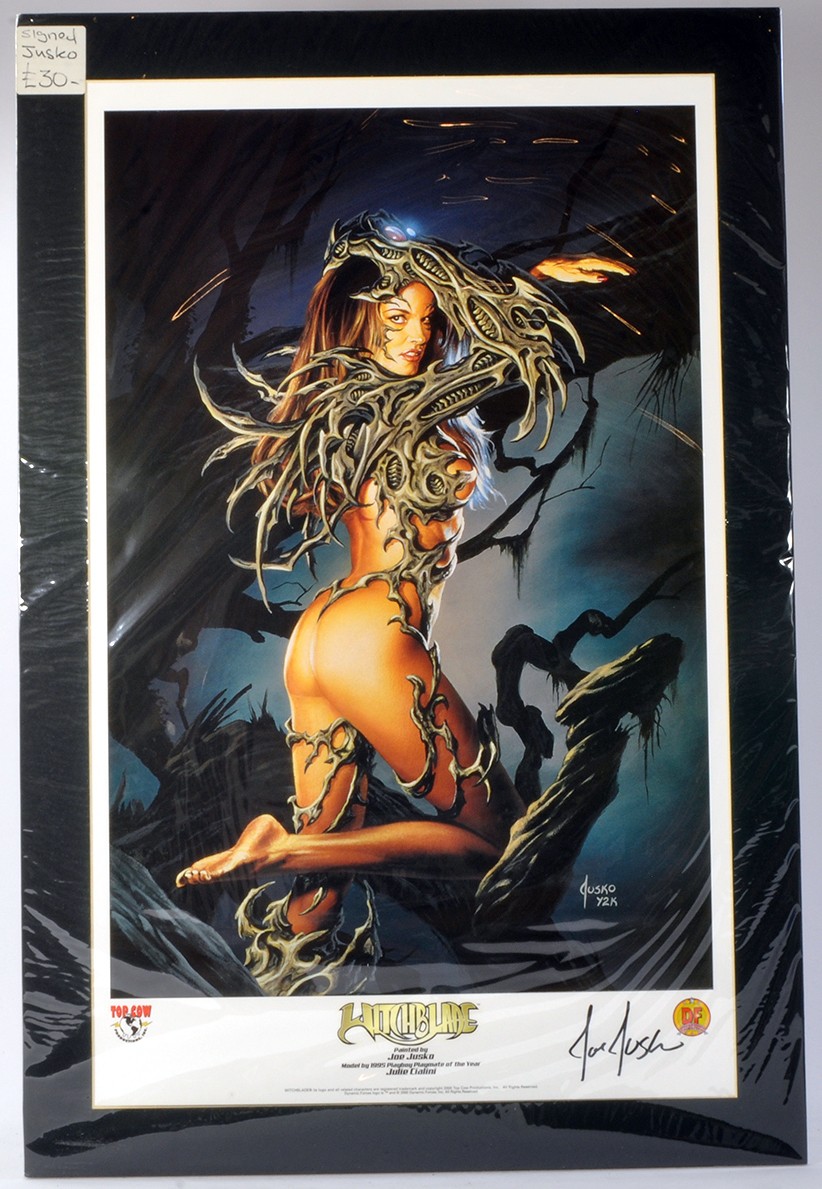 A Limited Edition Signed (large) Artwork Print depicting Witchblade by Joe Jusko.