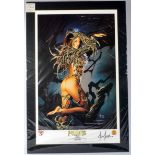 A Limited Edition Signed (large) Artwork Print depicting Witchblade by Joe Jusko.