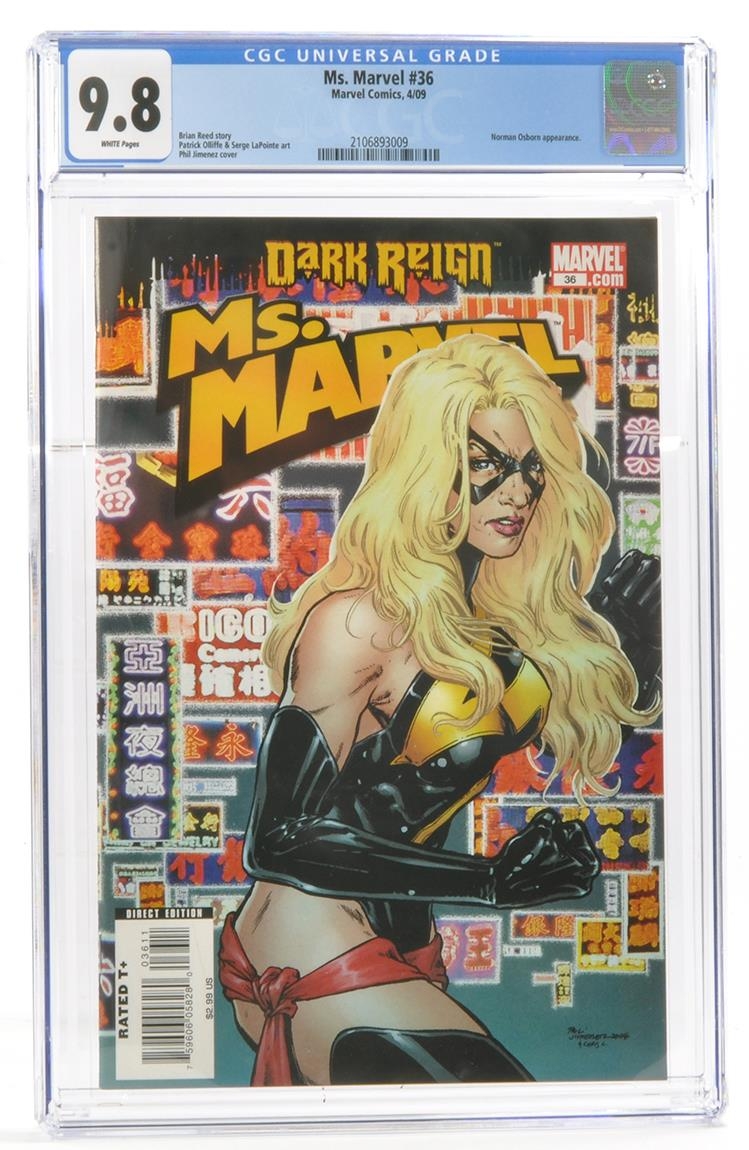 Graded Comic Book Interest Comprising Ms.Marvel #36 - Marvel Comics 4/09 - Briand Reed Story,