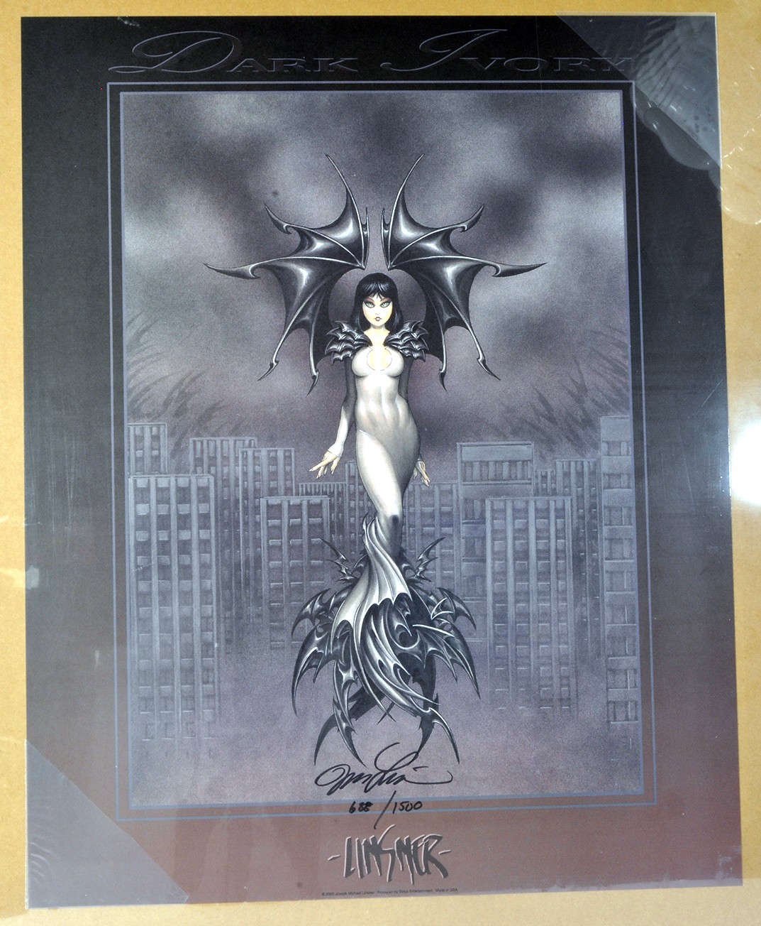 A Limited Edition Signed (large) Artwork Print depicting Dark Ivory by Jospeth Michael Linsner.