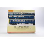 Model Railway issue comprising Hornby BR 4 VEP Class 423 DTCL Train pack also includes BR 4 VEP