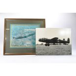 A framed Lancaster Photograph (over Lincoln) plus chain mounted example.