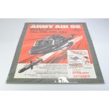 Large original mounted illustrated Army Air Poster featuring 'Army Air 82', approx 90 x 70 cm