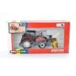 Britains No. 9616 Valmet 805 Tractor and Snowplough. Generally excellent, some age related paint