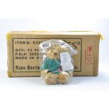 A group of 12 Russ and Berrie promotional Teddy bears for first choice. Still sealed in packaging.