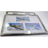 A duo of Large Framed Aircraft Montages featuring the battle of Britain memorial flight.