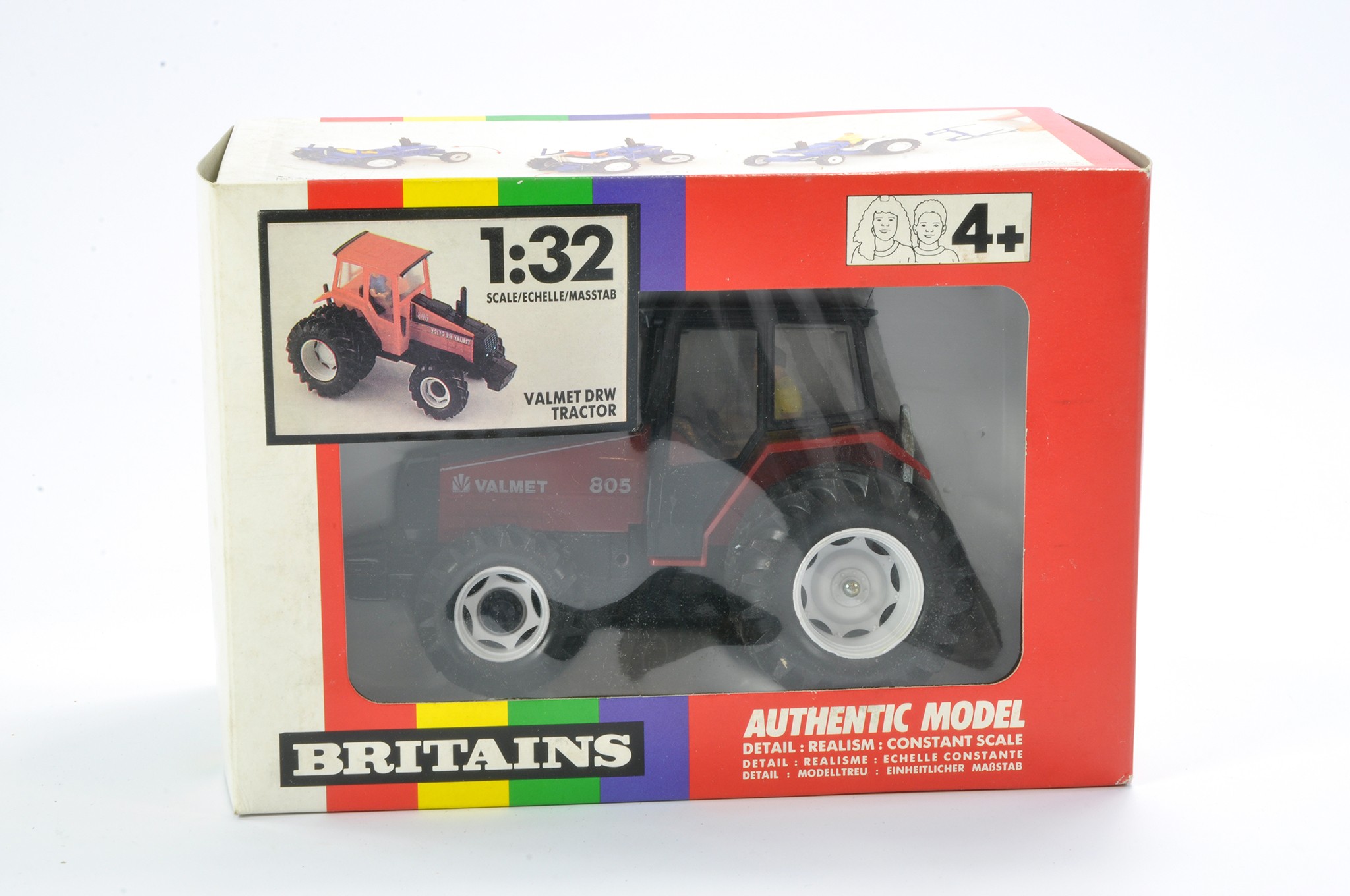 Britains No. 9505 Valmet 805 Double Wheel Tractor. Excellent in excellent box.