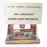 Fire and Rescue model issue comprising Code 3 Collectibles No.12290 Sutphen Pumper Fire Engine in