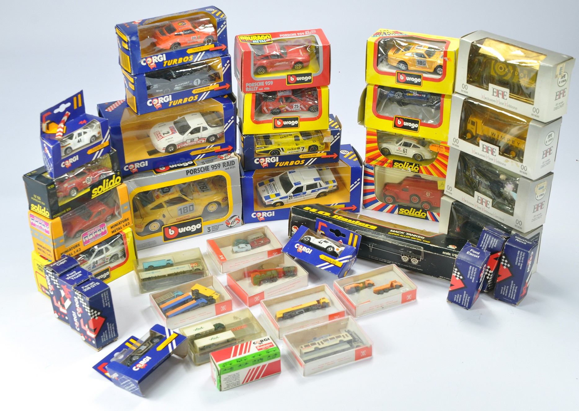 A large group of boxed diecast issues including older issue Wiking, some 1990's Corgi, EFE