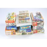 A collection of Plastic Model Kits comprising Monogram Curtiss P-36A, Pyro Bristol Bulldog, Pyro