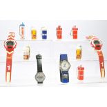 Formula 1 Williams Team Memorabilia comprising pair of 1998 Quartz Veltins Digital Watches, Quartz