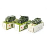 Soviet Era Diecast Military trio as shown. All look to be excellent in very good boxes.