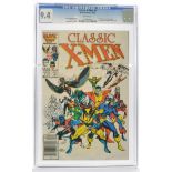 Graded Comic Book Interest Comprising Classic X -Men #1 - Marvel Comics 9/86 - Chris Claremont Story