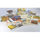 A large group of tractor, construction and machinery literature including sales brochures and