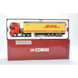 Code 3 Model Truck issue comprising DAF XF Box Trailer in the livery of Denby and DHL. Generally