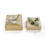 A duo of 1/72 model aircraft, ex Peter Farrar Collection, comprising Gloster Gladiator NAF plus MF1C