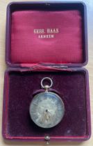 An attractive 19th Century Gold Gilt Engraved Open Faced Pocket Watch. Purchased from Jeweler Gebr