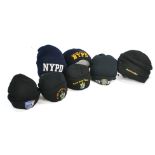 A group of American Police district / departmental issue Wool Hats as shown. All authentic