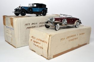 Franklin Mint 1/24 High Detail Classic Cars comprising 1929 Rolls Royce Phantom I Cabriolet De Ville