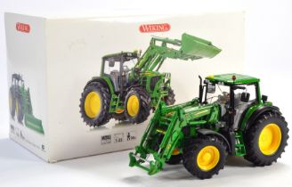 Wiking (2011) 1/32 Farm Model issue comprising No. 7309 John Deere 7430 Tractor with loader.