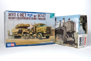 Meng 1/35 Plastic Model Kit comprising CAT D9R Armoured Bulldozer plus Hobby Boss 1/35 M911 Low