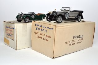 Franklin Mint 1/24 High Detail Classic Cars comprising 1938 Alvis Tourer 4.3 Litre plus 1925 Rolls