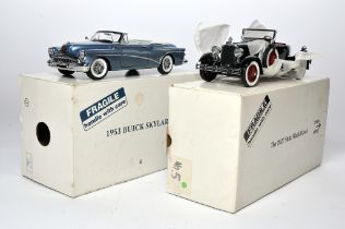 Franklin Mint 1/24 High Detail Classic Cars comprising The 1927 Stutz Black Hawk plus 1953 Buick