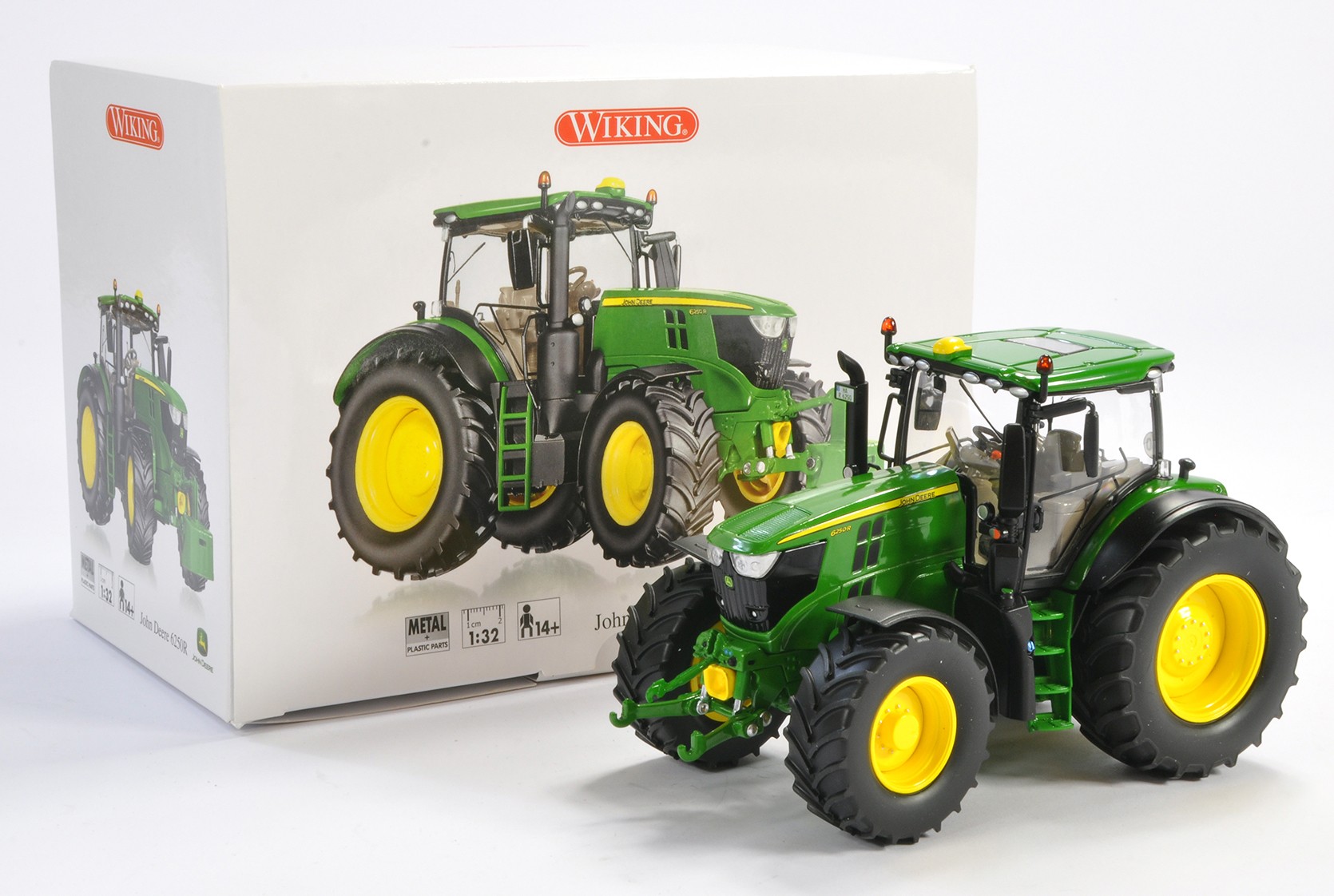 Wiking 1/32 Farm Model issue comprising No. 7836 John Deere 6250R Tractor. Excellent, not previously