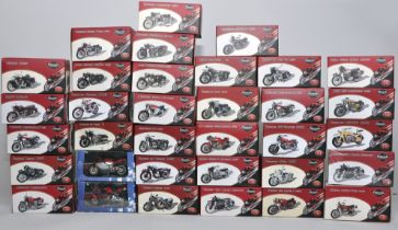 A group of 34 Atlas Motorcycle 1/24 model issues. Likely not displayed. In original boxes.