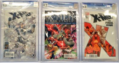 Graded Comic Books comprising a trio of issues to include; 1) Uncanny X -men #518 - Marvel Comics