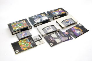 Retro Gaming comprising Nintendo N64 (PAL) Tetrisphere, 1080 Snowboarding and Yoshis Story. As