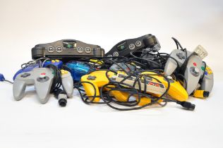Retro Gaming comprising Nintendo N64 (PAL) Consoles x 2 plus 8 x controllers and various wires (also