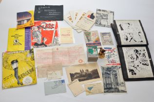 A collective group of vintage ephemera and interesting bygones comprising items relating to